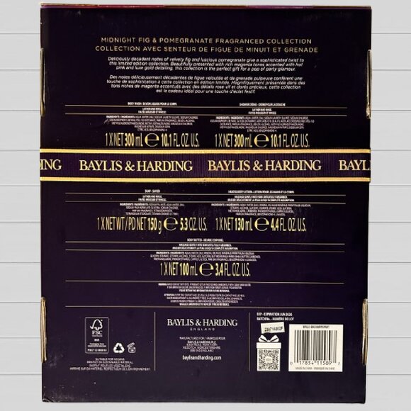 BAYLIS & HARDING Midnight Fig & Pomegranate Perfect Pamper Gift Set - Picture 2 of 2